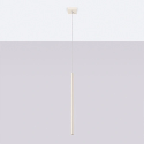 Nowoczesna lampa wisząca Pastelo beżowa regulowana do salonu i jadalni SOLLUX