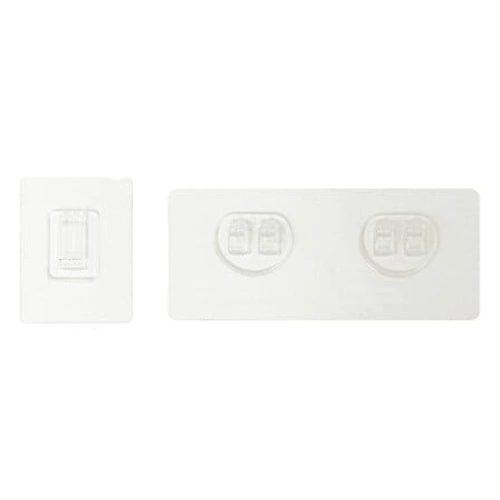 Półka łazienkowa Blackacia czarna z drewna akacjowego samoprzylepna pod prysznic 5five simply smart