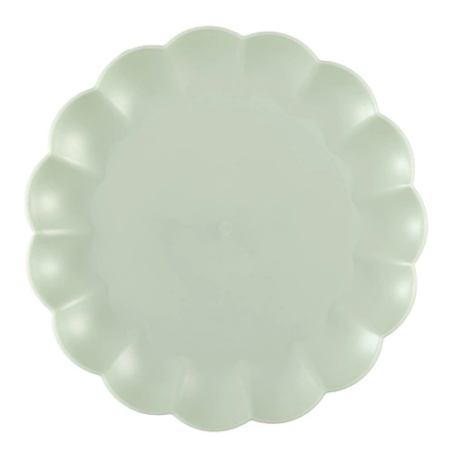 Talerz obiadowy Iris 25,5 cm okrągły zielony lekki do jadalni Intesi do zmywarki