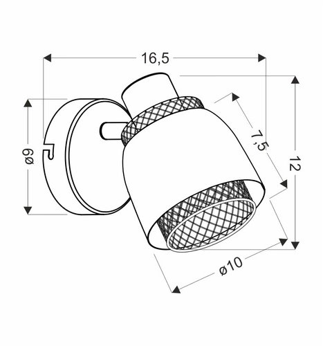 Kinkiet ścienny Aleksandria czarny ze złotym nowoczesny metalowy regulowany do sypialni lub salonu
