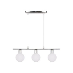 Lampa wisząca Oden chromowy 3x40W G9  klosz biały