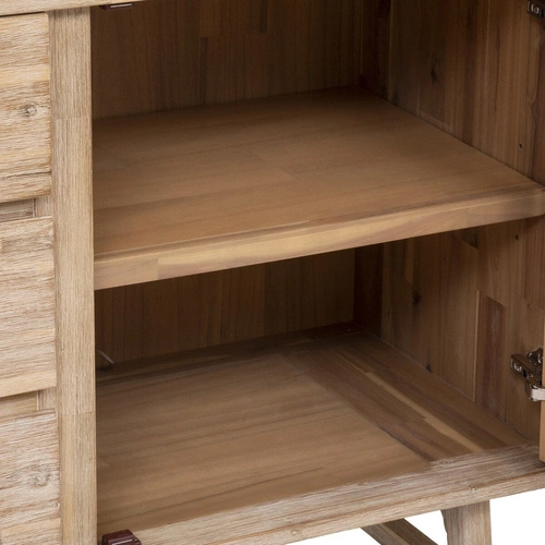 Komoda Aeris 180 cm drewniana z szufladami jodełka skandynawska do salonu Atmosphera