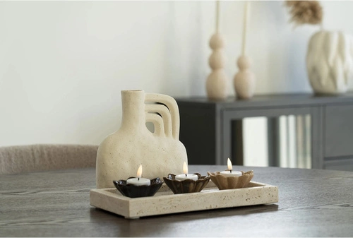 Wazon ceramiczny beżowy