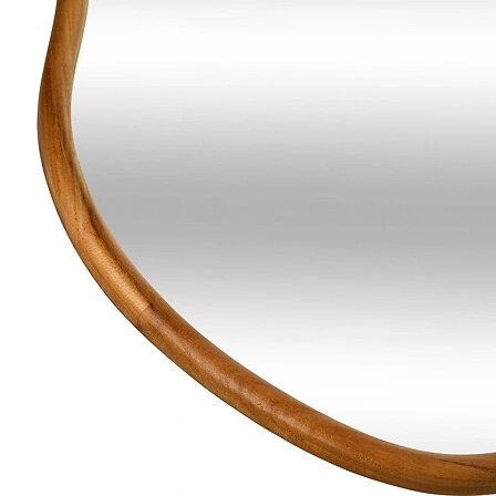 Lustro wiszące Livia nowoczesne o nieregularnej ramie z drewna do przedpokoju Atmosphera