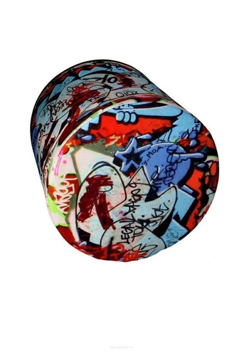 Pufa okrągła Proof Intesi multikolor nowoczesna tapicerowana do salonu i sypialni 40 cm