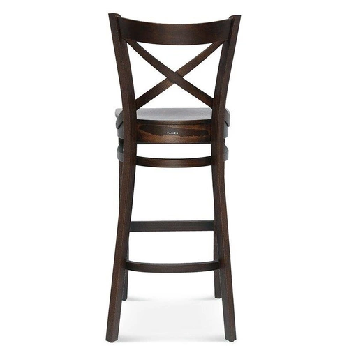 Hoker tapicerowany z oparciem Fameg Bistro.1 drewniany skandynawski do kuchni personalizowany 76 cm