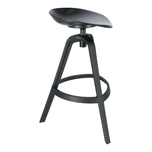 Stołek barowy Banksy czarny obrotowy nowoczesny do kuchni i jadalni Intesi 77 cm