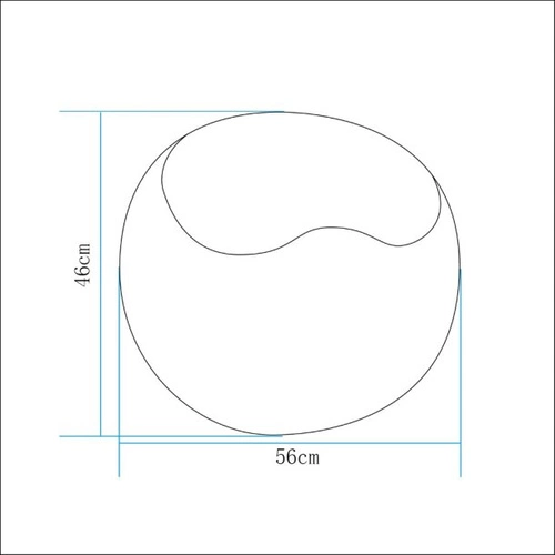 Lampa ogrodowa pufa APPLE M LED RGBW 16 kolorów 56 cm