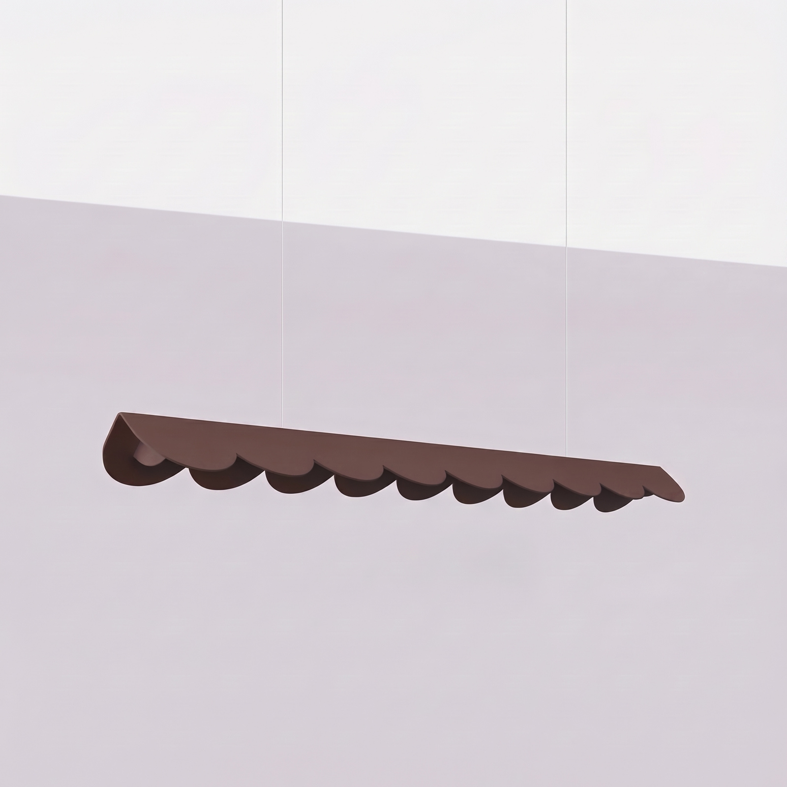 Lampa wisząca BISCUIT 100 LED brązowa regulowana nad wyspę