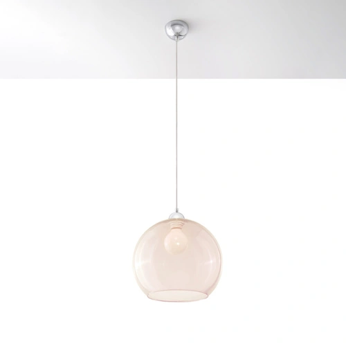 Lampa wisząca kula szklana BALL szampański do salonu i jadalni nowoczesna 30 cm