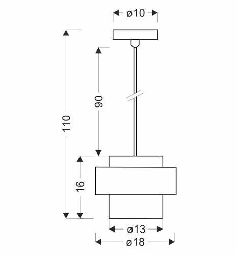 Lampa wisząca Spiega czarna ze złotem szklana regulowana do salonu i nad stół