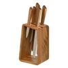 5five simply smart zestaw noży kuchennych z drewna akacjowego do chleba i warzyw