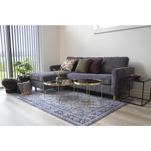 Stolik kawowy Vita kwadratowy czarny 45x45 nowoczesny loftowy pomocniczy do salonu