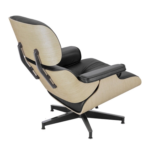 Fotel wypoczynkowy VIP Lounge Chair skórzany czarny obrotowy do salonu nowoczesny D2.DESIGN