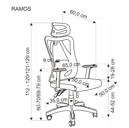 Fotel biurowy ergonomiczny Trunk czarny Intesi siatkowy obrotowy z podłokietnikami do biura