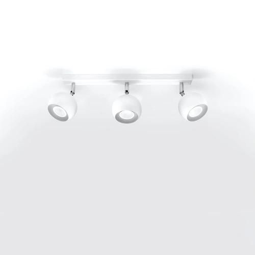 Plafon sufitowy Oculare 3 biały nowoczesny metalowy do salonu kuchni i sypialni Sollux