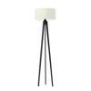 Lampa podłogowa MIAMI abażur ecru stelaż hebanowy