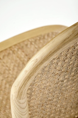 Krzesło drewniane Renne rattan naturalny do jadalni boho rustykalne Intesi 89 cm