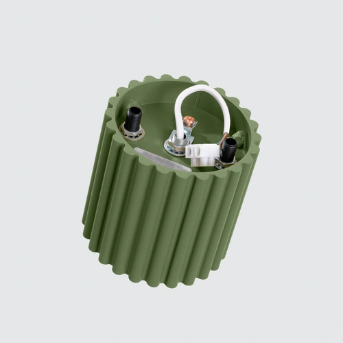 Plafon nowoczesny AURA 1 oliwkowy zielony okrągły do salonu i kuchni aluminium