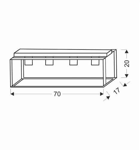 Lampa sufitowa Retro Candellux czarna drewniana 4-punktowa do salonu i kuchni 70 cm