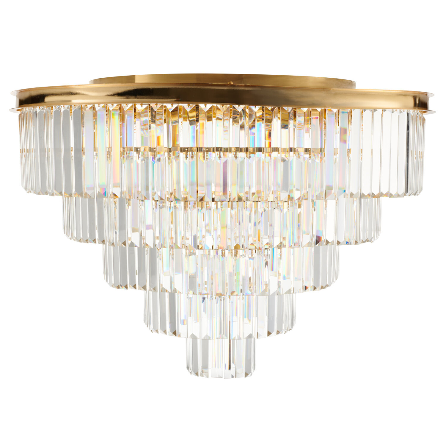 Plafon sufitowy SPLENDORE złoty okrągły 80 cm glamour do salonu i sypialni Step into Design