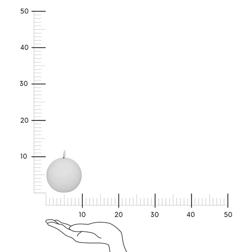 Świeca Molia kula LED biała 10cm