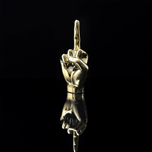 Dekoracja, figurka Dłoń 1 palec złota