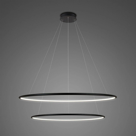 Lampa wisząca Ledowe Okręgi No.2 80cm 4K czarna
