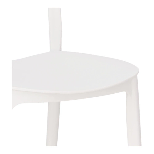 Krzesło Plasta białe do jadalni i ogrodu z polipropylenu, łatwe czyszczenie, sztaplowane 5five