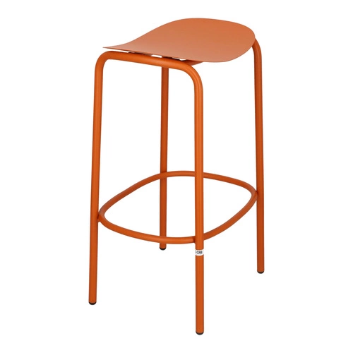 Hoker metalowy Trick 65 cm pomarańczowy nowoczesny do kuchni i wyspy bez oparcia SCAB Design