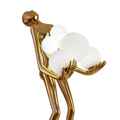 Lampa podłogowa WOMAN GOLD złoty połysk  180 cm