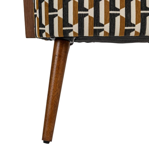 Fotel wypoczynkowy Chiara brązowy tapicerowany do salonu retro z podłokietnikami Atmosphera