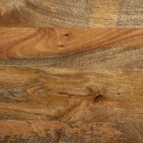 Stolik kawowy okrągły Siwan 70 cm drewno mango i metal czarny loftowy do salonu Atmosphera