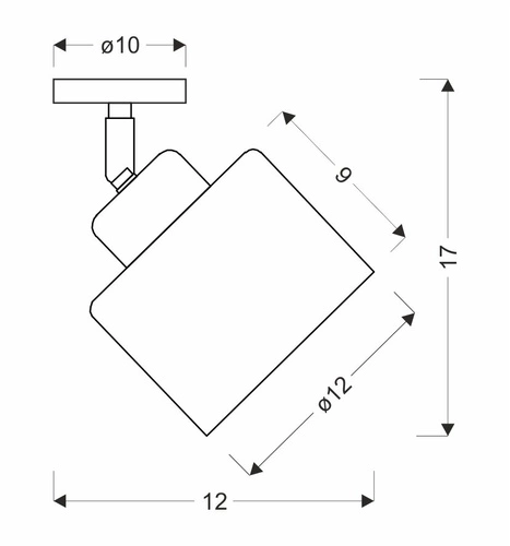 Lampa sufitowa Wama czarna metalowa regulowana do salonu i sypialni nowoczesna 