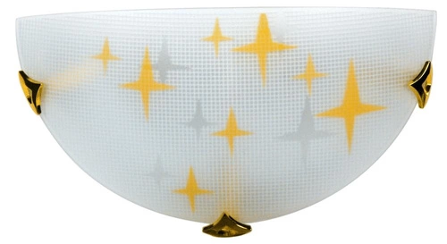 Plafon sufitowy szklany biały Stars Candellux do pokoju dziecięcego i młodzieżowego 30 cm