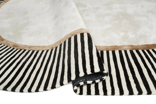 Amber Beige dywan wełniany owalny 160x230 do salonu nowoczesny miękki Carpet Decor