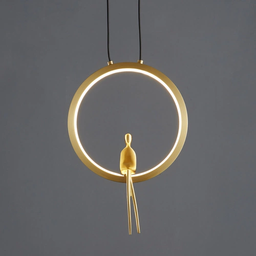 Lampa wisząca LED AMICI złota 27 cm nowoczesna do salonu i nad stół Step into Design