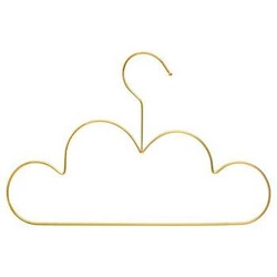 Zestaw 3 złotych metalowych wieszaków dziecięcych Nuage do szafy Atmosphera 30 cm