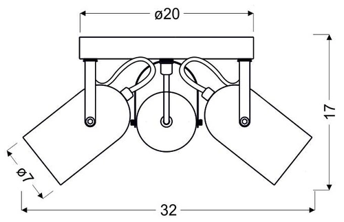 Gray plafon sufitowy nowoczesny szary metalowy okrągły ruchomy do salonu i kuchni