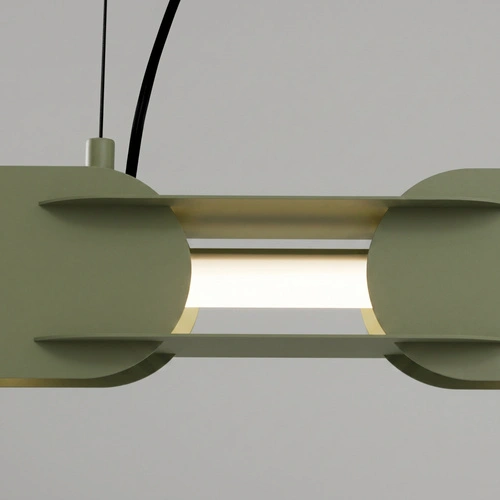 Lampa wisząca LED CHAIN 91 zielona oliwka nad wyspę nowoczesna