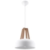 Lampa wisząca CASCO biała/naturalne drew