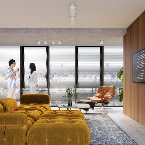 Plafon sufitowy YOLI 2 biały nowoczesny metalowy do salonu i sypialni SOLLUX LIGHTING