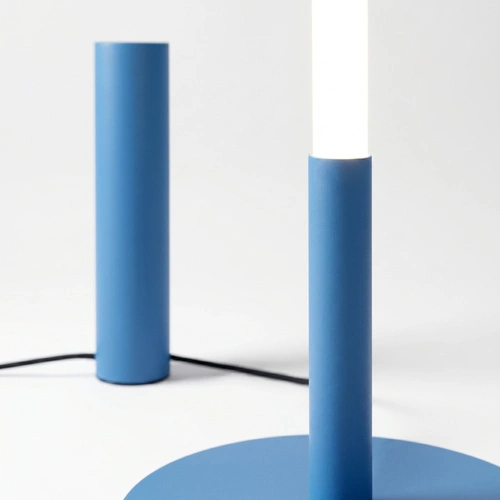 TRANG lampa stojąca do salonu nowoczesna LED błękitna 3000K
