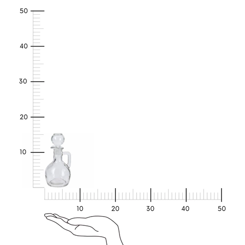 Intesi szklana butelka na oliwę i ocet transparentna 160 ml z pokrywką