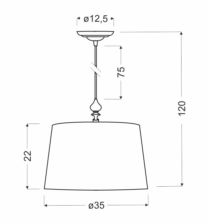 Lampa wisząca Gillenia 1x60W E27 srebrna