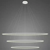 Lampa wisząca LED Ledowe Okręgi 150 cm biała nowoczesna do salonu z regulacją
