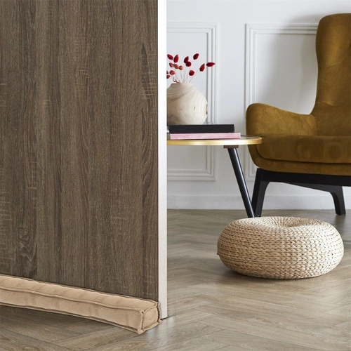 Intesi Abby stoper do drzwi wewnętrznych sztruksowy zielony dekoracyjny pod drzwi 80 cm