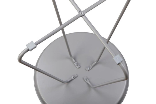 Stolik kawowy okrągły metalowy szary ROD L NORDIFRA nowoczesny do salonu 50 cm