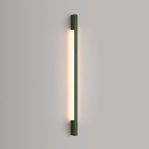 Kinkiet ścienny LED SAPPO 120 nowoczesny zielony oliwkowy aluminiowy do salonu i sypialni