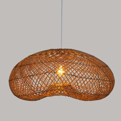 Lampa wisząca rattanowa Jeny 68 cm boho do salonu i jadalni Atmosphera